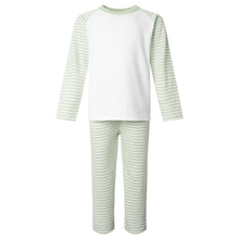 Load image into Gallery viewer, Sage Stripe Pyjamas - Personalised