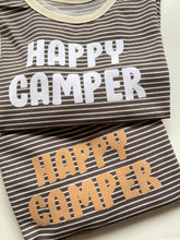 Load image into Gallery viewer, Happy Camper Long Sleeve Top- Brown & Sand Stripe