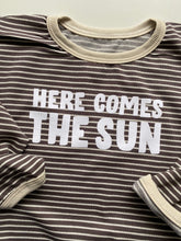 Load image into Gallery viewer, Happy Camper Long Sleeve Top- Brown & Sand Stripe