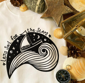 Oversized Sweater & Shorts Set - Sail For The Stars