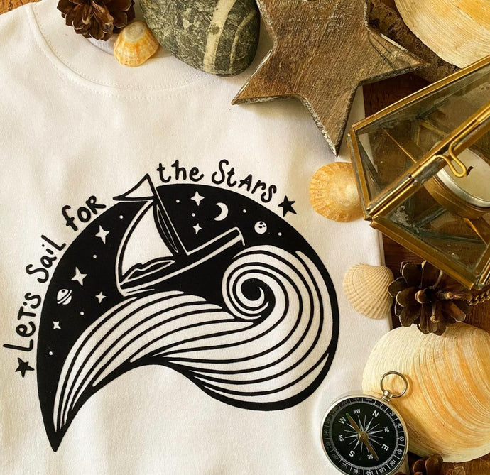 Oversized Sweater & Shorts Set - Sail For The Stars