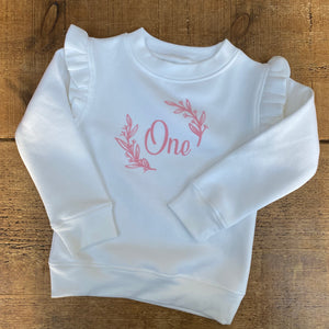 Birthday -  Frill Sleeve Sweater
