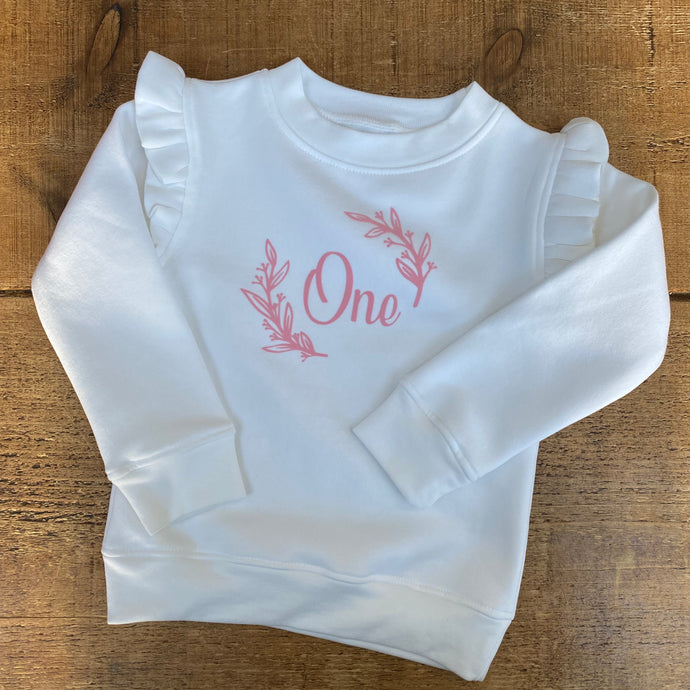 Birthday -  Frill Sleeve Sweater