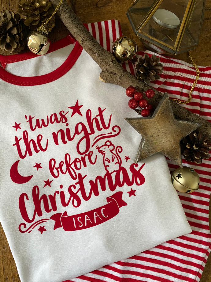 Candy Cane Style Pyjamas - Personalised (choose your design)