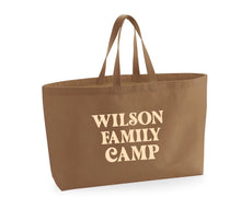 Load image into Gallery viewer, Personalised Family Camp  - Oversized Bag
