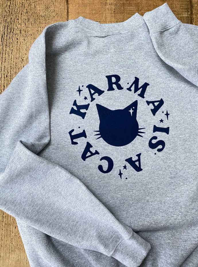 Karma Is A Cat - Adult Sweater