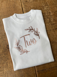 Two Flowers Tshirt 2-3yrs