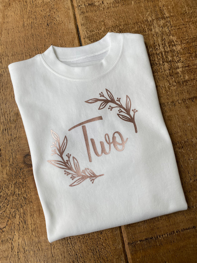 Two Flowers Tshirt 2-3yrs