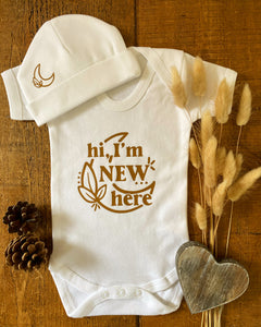 I'm New! - Baby Vest & Hat Set